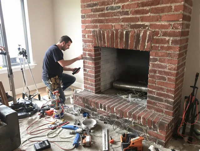 Bell Gardens Chimney Sweep specialist finalizing chimney liner service in Bell Gardens, CA