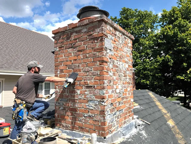 Completed chimney rebuild by Bell Gardens Chimney Sweep in Bell Gardens, CA