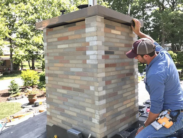 Bell Gardens Chimney Sweep completing a modern chimney remodel in Bell Gardens, CA
